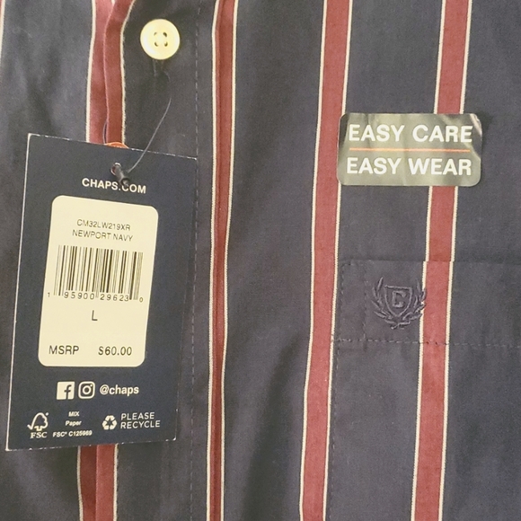 NWT Chaps slim fit button down dress shirt - Picture 4 of 5